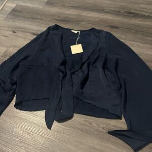 Good Luck Gem Navy Blue Blouse